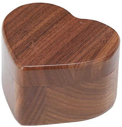 Scatola porta-anello a forma di cuore, elegante scatola porta-anello in legno, scatola porta-anello retrò for proposta di matrimonio e fidanzamento, mini scatola porta-anello for proposta di matrimoni