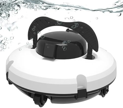 WQZzjm Aspiradora robótica automática para Piscinas elevadas, diseño Ligero, inalámbrica para Piscinas enterradas.