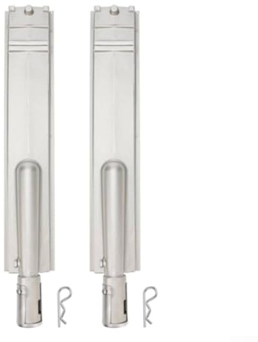Lot de 2 brûleurs de barbecue robustes en acier inoxydable 304 avec répartition homogène de la chaleur pour 16 grillades Compatible avec gaz LP 40,6 x 7,9 x 5,3 cm