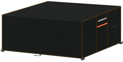 HEIMUNI Funda Muebles Jardin 230x130x100cm Funda Mesa Exterior Tela Oxford 420D Fundas Protectora Muebles Jardín con Cordón, Cubre Muebles Exterior Impermeable Cubierta de Muebles para Mesas y Sillas