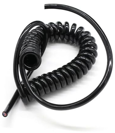 NIHUJALE Spiral power cord retractable, 2 Core 0.75mm Square Sheathed Cable Extra Long Wire Undraw 9 Meter Helical Electric Line