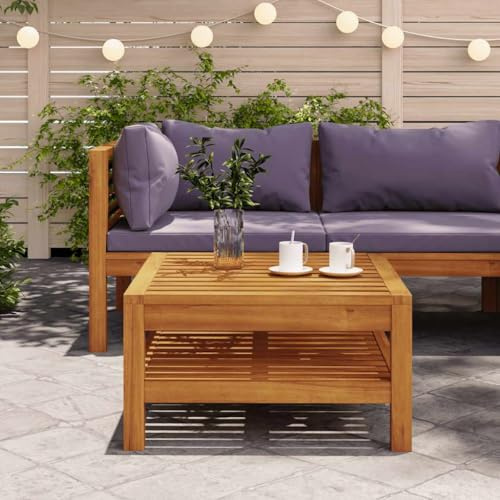 XINCXIN Couchtisch, gartensessel korbsessel Outdoor Garden Furniture Balkon Couch Geeignet für patios Yard Garden Balconies 65x65x35 cm Massivholz Akazie