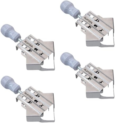 Gralara 4 Abrazaderas de Esquina de ángulo Recto, de Acero Inoxidable, Ajustables, para Papá, Hombre, Soldador Y Carpintero.