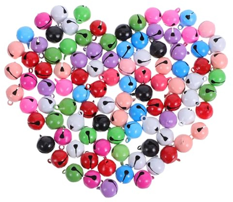 NUOBESTY 100pezzi Campanellini Artigianali in Metallo Piccoli Campanellini per Decorazioni Natalizie Ciondoli Fai da Te e Accessori per Animali Domestici