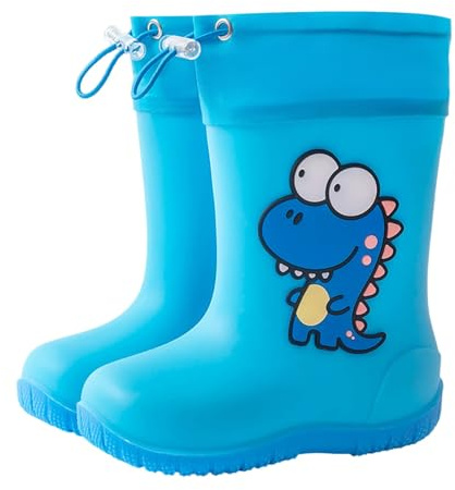 Bambini Stivali Pioggia Impermeabili Scarpe Acqua Gomma Antiscivolo per Ragazze Ragazzi Stivaletti Pioggia Scuola Galosce Elastica Suola Bambino e Bambina Scarpe da Cartone Animato