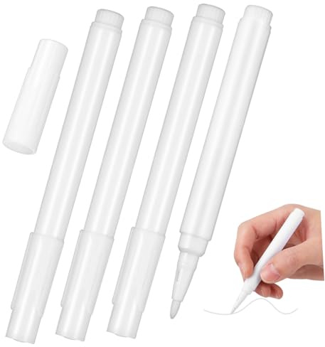 WRITWAA Weiße Flüssige Kreidemarker Marker 4 Stück Löschbare Tafelstifte Mit Verschleißfester Spitze Für Glas Fenster Spiegel Und Tafeln Wasserbasis