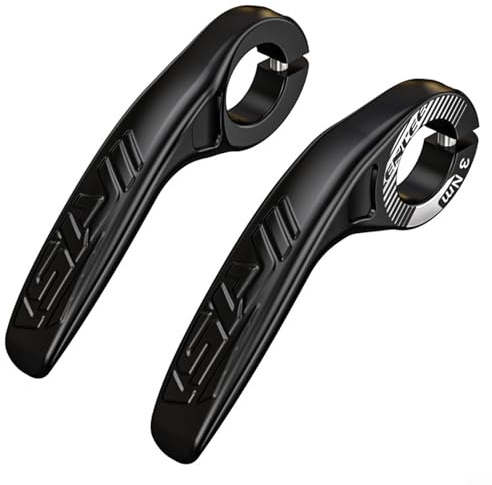 Carbon Fiber Bicycle Bar Ends for Mountain and Road Bikes – Ergonomic Adjustable Handlebar, Lightweight 118mm Length, 22.2mm Diameter, Compatible with Standard Drop Bars(Black)