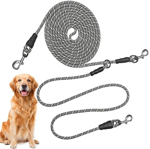 Cable de Amarre para Perros 6 Metros Cuerda Reflectante de Paseo Mascotas