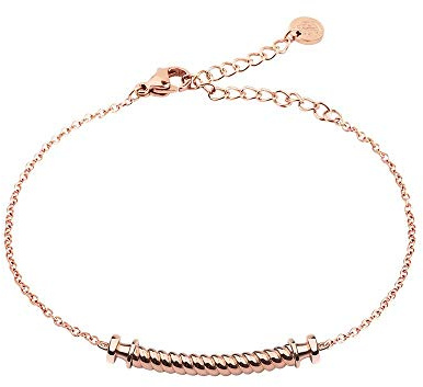PAUL HEWITT Armkette Damen Rosegold Portside - Edelstahl Armband Damen (vergoldet) mit Damen Schmuck Anhänger in Rosegold aus Edelstahl (Segeltau)