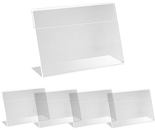 30-pack skylt display hållare etikett hållare pris kort akryl topp stativ fodral namn kort 9 cm x 6 cm
