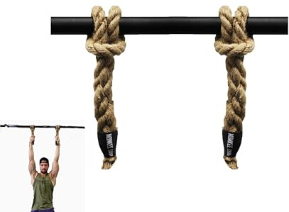 Monkee Grip Original Rope Grips – Enhance Grip Strength & Endurance, Versatile Fitness Accessory for Dumbbells & Barbells, Pull Up Bars Durable & Comfortable Design