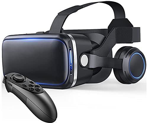 Auriculares VR Gafas 3d Gafas Realidad Virtual Sonido Estéreo 3D Auriculares Realidad Virtual Para Juegos Realidad Virtual Con Mando Distancia Compatible Todos Teléfonos Inteligentes ( Color : 6052 )