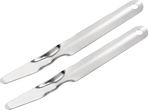 sourcing map Staple Remover Tools, Flat Staplers Puller Stainless Steel for Office Home Business, Silver Pack of 2