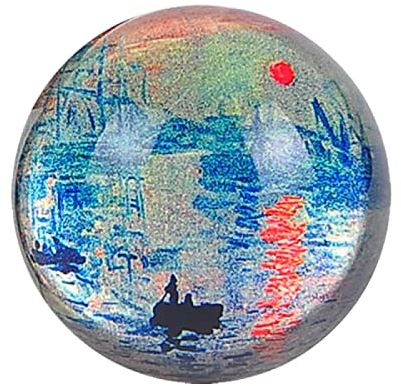 Kristallkugel Claude Monet Impression Sonnenaufgang Halbkugel Glas Halbkugel Briefbeschwerer Heimdekoration Ornamente Kugel Miniatur Kreative Geschenke