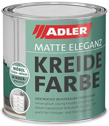ADLER Kreidefarbe AS 01/4 Habicht 375ml Weiss | Möbel, matt, shabby chic