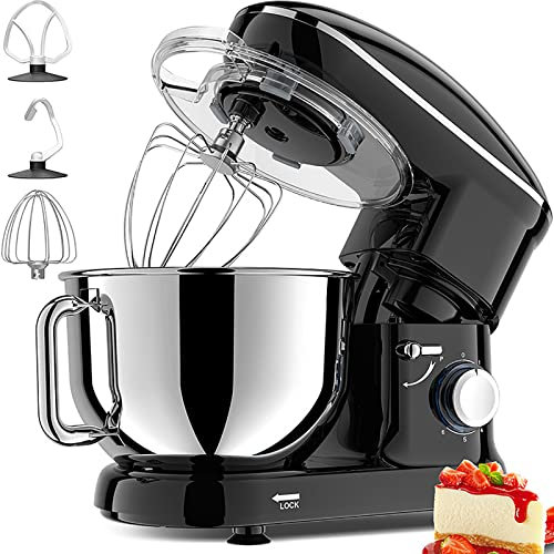 THREMA Stand Mixer, 1500W 6-Speed Tilt-Head Food Mixer, 5.8 Quart / 5.5L Food Stand Mixer Dough Blender With Dough Hook, Whisk, Beater, for Pasta, Baking, Cakes, Cookies, Mixing