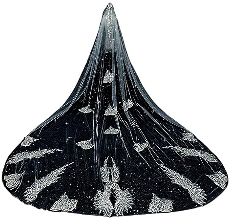 Bröllop Brudbröllopsslöja Cathedral 350cm Lång Längd Spets Brud Tyll Håraccessoarer Med Kam for Kvinnor Slöja Headpeice (Color : Ivory, Size : 350cm*300cm)