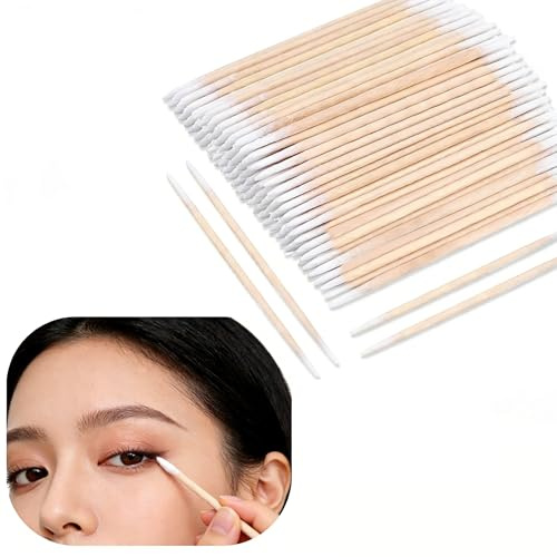 210 Cotton Swabs, Wooden Double Pointed Cotton Swabs, Cotton Swab Wooden Stick, Cotton Head Applicator, Tattoo Supplies Cotton Swab, Makeup Brush