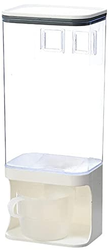 Tuabyem Wall-Mounted Dry Food Dispenser, Transparent Plastic, Dry Food Dispenser, Dry Food Fruit Storage Box-1500ML