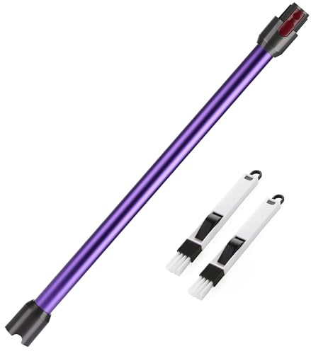 Dyson V7 bis V15 Kompatibel: Starres Verlängerungsrohr mit Schnellverschluss und 2-in-1 Bürsten, Lila