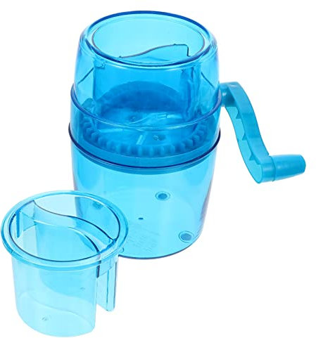 COLLBATH Manual Ice Machine Hand-cranked Ice Crusher for Smoothies Blue Material