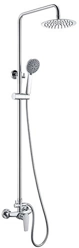 Mice Duschsäule für Badezimmer, ausziehbar, 94 – 130 cm, für Dusche mit Sprühkopf und Griff, Badarmaturen, Serie Teide