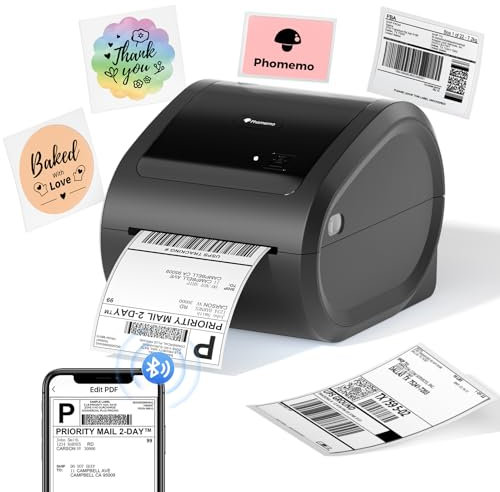 Phomemo Bluetooth Thermal Label Printer,D520BT Shipping Label Printer 4x6 Wireless Label Printers,Postage Thermal Printer for Parcels,Address,Logo,Compatible with Ebay,Etsy,Amazon,Shopify