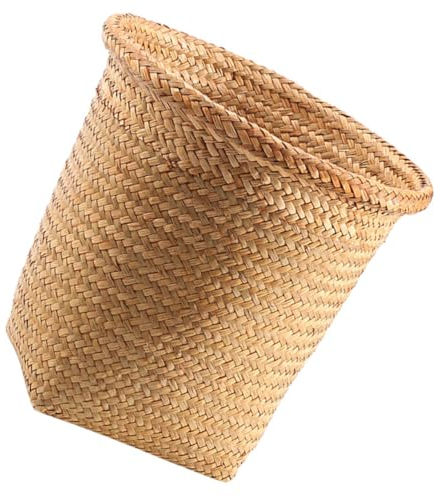 BESPORTBLE Panier De Rangement Paille Tissé Grand Format Orange Corbeille Cache Pot Multifonction Pour Plantes Et Stockage Domestique Organisateur Écologique Pour Maison Et Jardin