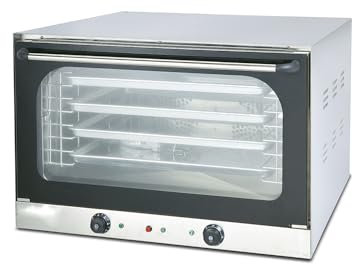 Ristoattrezzature Forno elettrico 4 teglie 60x40 cm convezione a vapore con grill e comandi manuali 5 kW