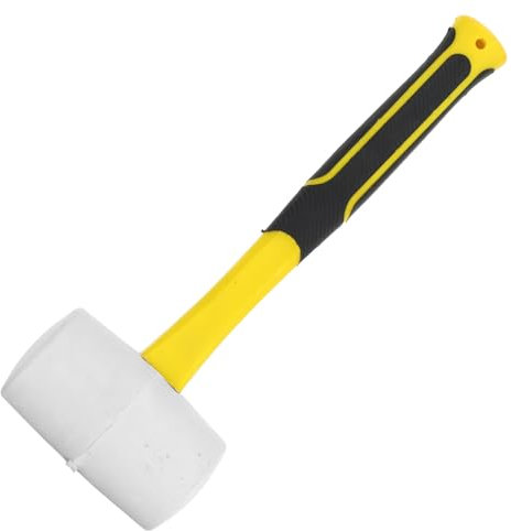 TOPPERFUN Gummihammer Mit Ergonomischem Griff Fliesenhammer Für Bodenbeläge Für Holzbearbeitung Und Fliesenverlegung Rutschfester Gummihammer Robust Und Langlebig Einfach Zu Bedienen