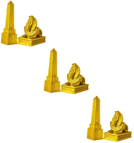 ABOOFAN 3 Sets Altes Ägypten Sphinx Statue Harz Ägyptischen Kunstwerk Exquisite Wohnkultur Für Freunde Präsentieren