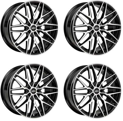 4x Oxigin Felgen Alufelgen 25 Oxcross 8,5x19 ET45 5x108 black full polish kompatibel mit Volvo S40 V40 S60 S80 S90 V90 V60 V70 XC70 XC40 XC60 XC90