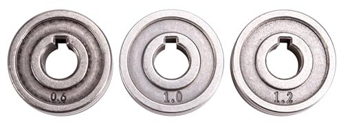 Yominerr 3-Teiliges Schweißdraht-Zufuhrrollen-Antriebsrad 0,6 mm - 1,2 mm Rändel K-Nut MIG-Drahtführung Hochwertiges Schweißzubehör