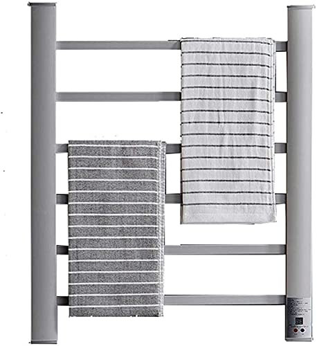 QRXALISA Scaldasalviette Scaldasalviette elettrici, Alluminio Spaziale da Parete Non arrugginisce Resistenza alle Alte Temperature Facile da Usare Portasciugamani Adatto per Bagno Cucina
