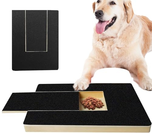 Dog Nail Scratch Board File Wooden Dog Nail Grinding & Built-in Snack Box | Dog Nail Scratch Board with Treat for Dogs Wooden Pet Nail Trimmer With Built-in Snack Box, Nail File Toy Non-slip
