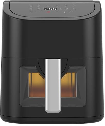 Friggitrice ad Aria 5.2 Litri con Finestra trasparente non unge marianna dispaly digitale Air Fyer 9 programmi Nero 118340027