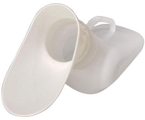 SUPVOX Urinoir Portable pour Femmes en Plastique Blanc, Pot de Chambre Facile à Nettoyer et Ranger, pour Camping et Adultes