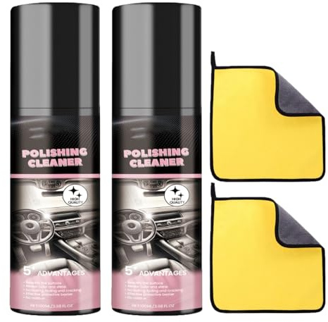 XIRUJNFD Car Interior Protectant Spray, Car Interior Cleaner, 100ml Interior Detailer Spray, Polishing Cleaner, All Purpose Vehicle Interior Polish (2)