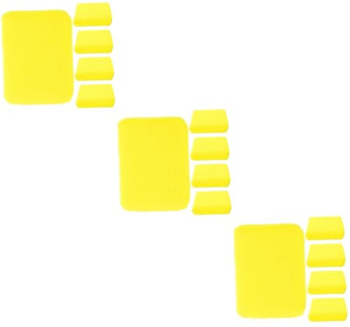SOLUSTRE 3 Sätze Autowaschtuch Maschine Polieren Auto-Kratzer-entferner Rad Bausatz Polierpads Polishing Pad Autowachspad Werkzeuge Zum Wachsen Von Autos Ballaststoff Yellow 5 Stück * 3