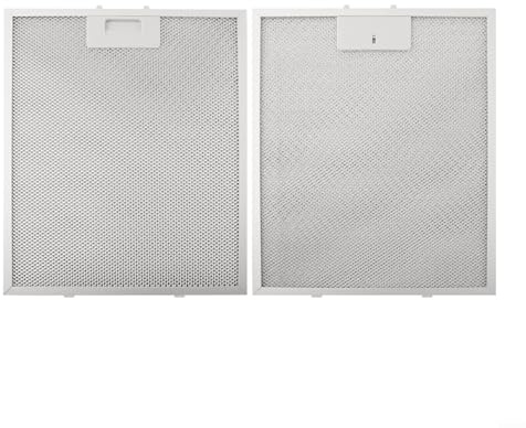 URPIZY 2 filtros plateados para campana extractora, rejilla metálica, filtro de escape, 350 x 285 x 9 mm, filtro de grasa, para campana extractora, aleación de aluminio de 5 capas, fácil instalación