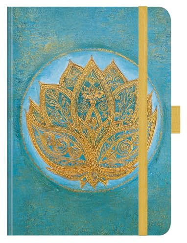 Premium Timer Big Lotus - Kalender 2026 - Korsch-Verlag - Taschenkalender mit Stifthalter, Lesebändchen und Zetteltasche - eine Woche auf 2 Seiten - 12 cm x 17 cm