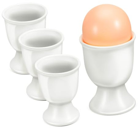 HIAKDOFT 4pezzi Portauovo in Supporto per Uova Sode Espositore Moderno per Cucina Contenitore Singolo da Decorativo per Piano di