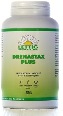 DRENASTAX PLUS – Integratore Naturale Drenante con Betulla, Pilosella, Centella, Ciliegio e Tè Verde – 60 Compresse – Drenaggio e Gambe Leggere