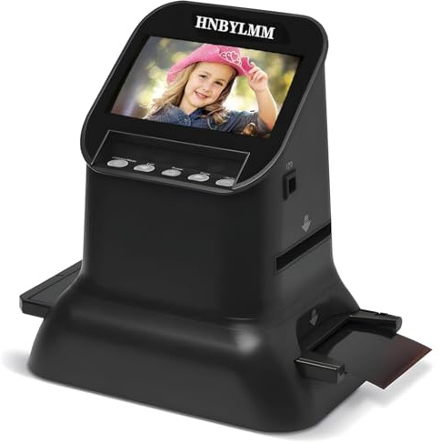 HNBYLMM Scanner de négatifs de Films 35 mm, 22 MP Haute résolution négatifs, Conversion de Couleur et Noir et Blanc, Diapositives 120, 126 et 127 en Photos JPEG, Prise en Charge des Sorties HDMI/USB