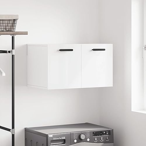 WEMYUFURN Wandschrank Hängeschrank mit Stauraum für Bad und Flur - Dekorativer Holzschrank zur Wandmontage