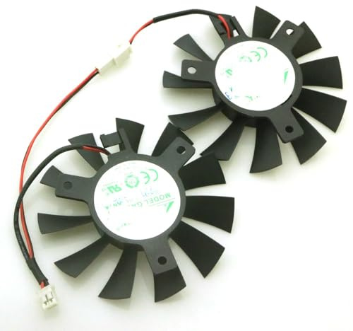 LXCOZED Ventilador de refrigeración para Tarjeta gráfica ZOTAC GTX1050 Ti 4GB OC, 2 Pines, GA71S2H PLA07010S12HH, 12 V, 0,50 A, 65 mm