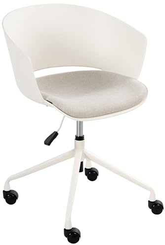 Skrivbordsstol Tygsits Kontorsstol Snurrstol Off-White Gleeful