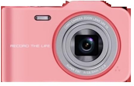 SXYGYWA Cámara Digital Vintage for Estudiantes, Nivel de Entrada, cámara Micro con Tarjeta vlog, 4800 W píxeles Imágenes Nítidas Detalladas(Pink)