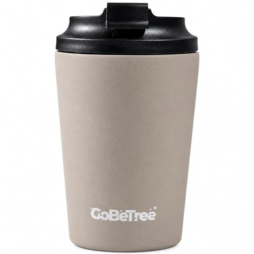 GoBeTree Thermobecher Kaffee to go 360 ml (12 oz) Edelstahl ANTIQUE. Tumbler und Thermo-Becher mit 100% auslaufsicherem Deckel und breiter Öffnung für Büro, Auto, Reise, Sport und Outdoor
