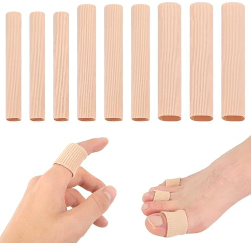 9 st silikon tåskydd för kvinnor män, tToe tuber ärmar, skärbara mjuka silikon tåärmar rör, tToe kuddar rör för majs, förhårdnader, blåsor (S, M, L)